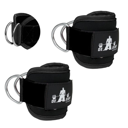 Dhabii Ankle Straps for Cable Machine Fully Adjustable Straps with Neoprene Padding Ideal for Glutes and Hips Workouts Etc Weighted Ankle Bracelet