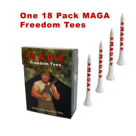 MAGA Golf Tees (18-Pack) – Camo Carton – Made in USA